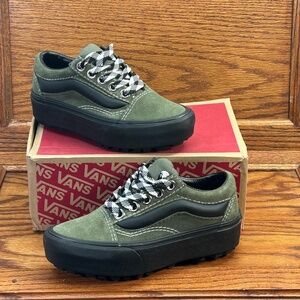 Vans Old Skool Lug Platform 90s‎ Retro Grape Leaf Black Shoes